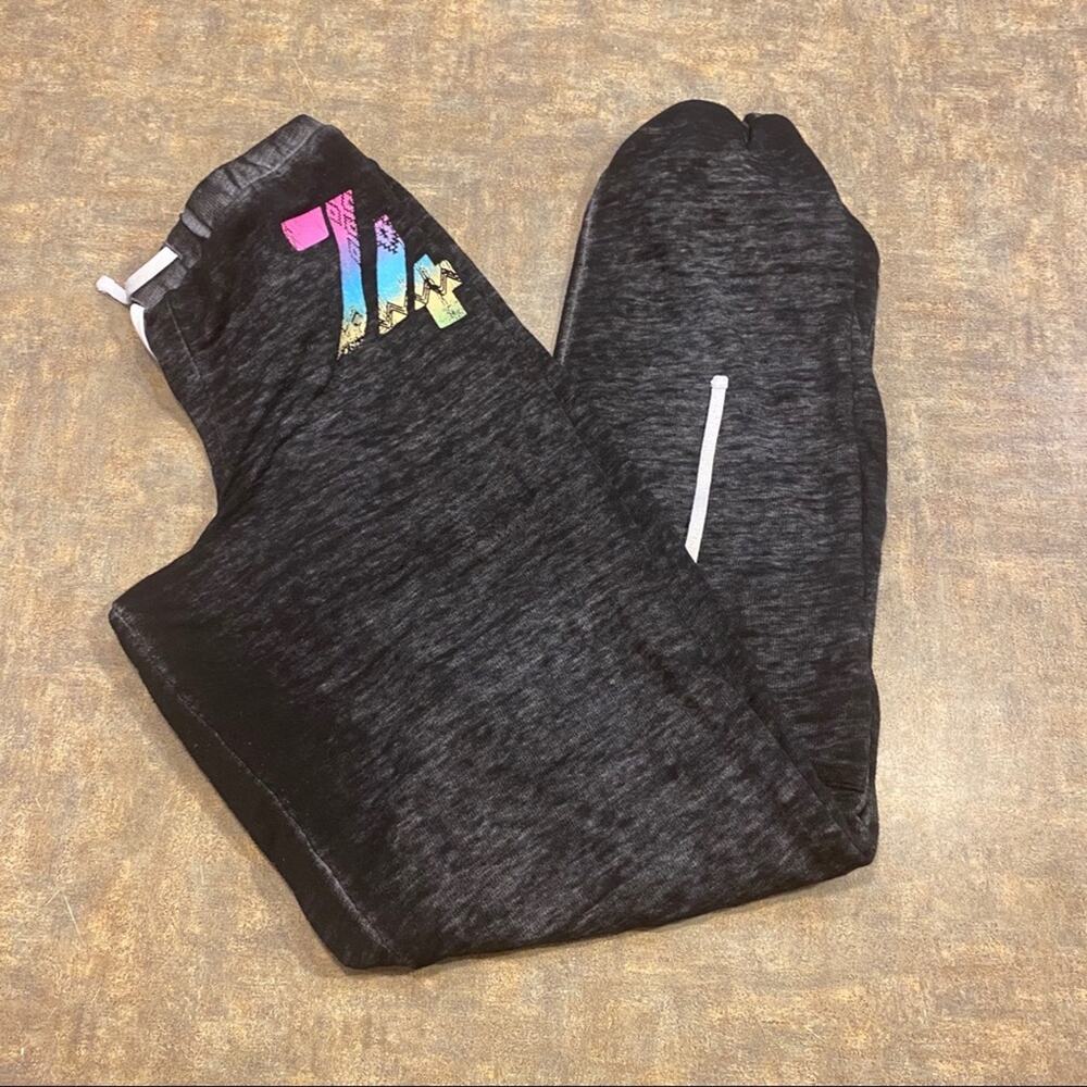 Hard Candy Elastic Waist Joggers Juniors Size Small 3 - 5 Heathered Black #74